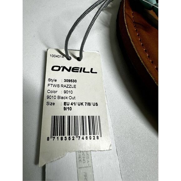 NWT O’Nell Flipflops Size 9/10 Leather Turquoise - Picture 3 of 6